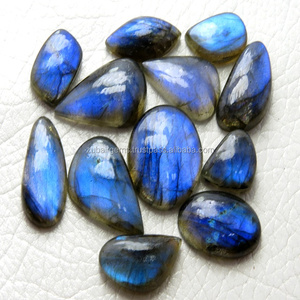 Cabujón de Cuarzo Labradorita Azul Natural con Destello, 9mm, Liso, Formas Mixtas, Suelto, Alta Calidad, Gemas Zubair, Minerales de Plata - Product Image 2