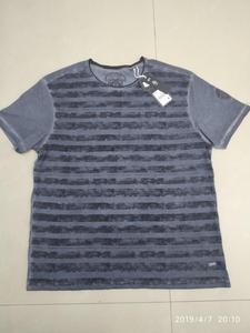 High Quality Men's Cotton Short Sleeve Casual T-<b>Shirt</b> Summer Brand Name Labels <b>Black</b> Gray Striped Crew Neck Soft 100% Cotton - Product Image 2