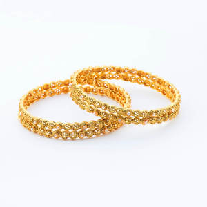 Gold Plated Antique Indian Traditional Wholesale <b>Bangles</b>, Exporters of High Gold Plated Jewellery in India - Product Image 1