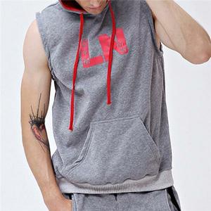Wholesale Custom Design Kangaroo Pockets Sleeveless Hoodies <b>Lined</b> Sweatshirt With Waterproof Feature Printed Polyester Fabric - Product Image 1