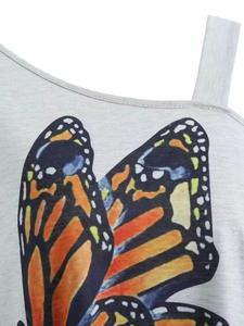 Camiseta de manga corta con estampado personalizado para mujer, ropa informal de algodón occidental XXL - Product Image 4