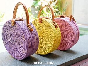 Productos de la mejor calidad> nuevo bolso redondo circular Rafia bolsos de ratán tejido a mano para mujer diseño Casual Popular 2019 - Product Image 3