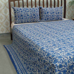 Venta directa de fábrica Nueva llegada Tamaño Queen Bloque de mano Impreso Indigo Bagru Colcha Precio al por mayor - Product Image 3