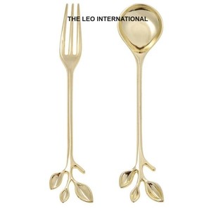 flower design brass <strong>cutlery</strong> spoon utensils forks tableware <strong>cutlery</strong> set stainless <strong>steel</strong> - Product Image 1