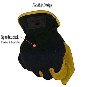 ถุงมือนิรภัยสำหรับช่างหนังสังเคราะห์สีส้ม & สีดำ - Product Image 3