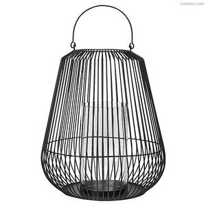 Linterna de alambre negro moderna con mango Diseño elegante para iluminación ambiental y elegantes acentos de decoración del hogar - Product Image 2