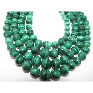 Malachite lisse forme ronde pierres précieuses perles en vrac fabrication de bijoux qualité étonnante naturelle - Product Image 4