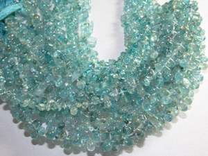 Cuentas de piedra de apatita natural con forma de lágrima y azul neón suave, calidad increíble para la fabricación de joyas, cuentas de piedras preciosas sueltas - Product Image 3