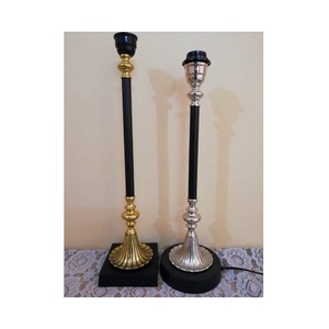 Lampe de table antique unique faite à la main élégante et moderne décorative or et étain personnalisé vintage élégant pour la maison - Product Image 1