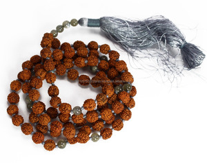 Collar de borla hecho a mano, joyería de diseño moderno Natural Original Rudraksh, 108 cuentas, precio de fábrica al por mayor - Product Image 3