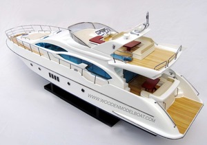 เรือจำลองไม้ AZIMUT 70 - งานฝีมือไม้ - Product Image 2