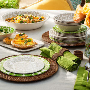 Sous-plat en rotin tressé encastré marron en gros - Product Image 2