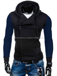 Sudaderas con capucha de botón de gimnasio para hombres de alta calidad hechas a medida con tejido de punto impermeable y anticontracción de bolsillo - Product Image 3