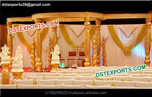 Mandap blanc nacré pour mariage indien anglais, style moderne, mandap de mariage, style occidental, mandaps, décoration d'événements Missouri Mississippi - Product Image 5