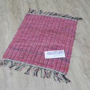 设计师可水洗印度地板地毯设计师地垫手工编织棉钦迪祈祷区地毯手工印度地毯