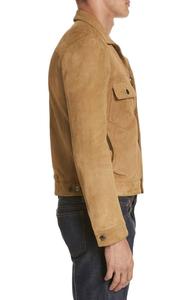 Blouson aviateur d'hiver en cuir de vachette et daim avec fermeture à glissière pour hommes Blouson grande taille respirant - Product Image 5