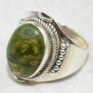 Real forma Oval bisel Jasper 925 anillos de plata esterlina de la joyería de la plata esterlina 925 al por mayor de joyería India fabricante - Product Image 3