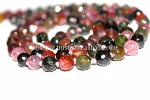 Perles à facettes en tourmaline pour femmes faites à la main Designer Mala Collier Style classique Bijoux en pierres précieuses bouddhistes pour cadeaux ou fêtes - Product Image 2