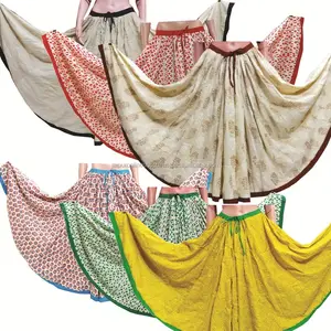Faldas lehenga, ropa de fiesta, diseño exclusivo, estampado de bloques - Product Image 1