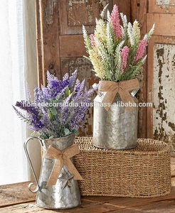 Arrosoir en métal vieilli de style vintage, vase, décoration de ferme, design galvanisé fixe, écologique, durable, 7 LTR - Product Image 5