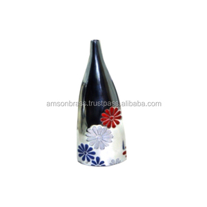 Florero antiguo minimalista para estante, decoración del hogar, florero de Metal en relieve con puntos, florero de Metal, florero de Metal - Product Image 2