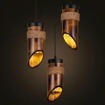 2023 Modern Rustic Black Rattan Wicker Round Bamboo Pendant Light Hanging Led Ceiling Light Dining Room Living Room Chandelier