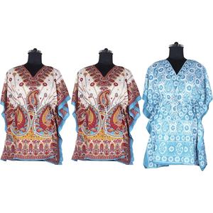 Fabricante de kimono indio de diseñador para mujer, caftán corto de seda alta para Oriente Medio y África, opciones de talla grande disponibles - Product Image 1