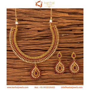 Collier classique plaqué or, ensemble de 20mm, 17542 rubis - Product Image 1