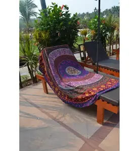 Toalla de playa redonda multicolor Mandala indio 6 kaam 100% algodón con MOQ bajo