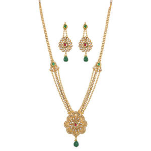 Conjunto de collar antiguo de alta Micra, con chapado en oro, 13579 - Product Image 1