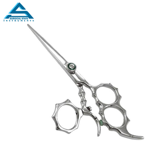 กรรไกรตัดผม2025แบบใหม่ J2สแตนเลสพร้อมที่วางนิ้วและสกรูปรับระดับได้ - Product Image 3