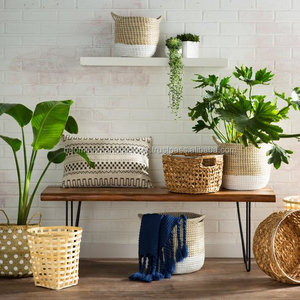 Juego de 3 Cestas de Almacenamiento Multifuncionales de Jacinto de Agua Natural Bao Minh, Diseño Plegable Ecológico, Tamaño Personalizado, Artesanía Vietnamita - Product Image 3