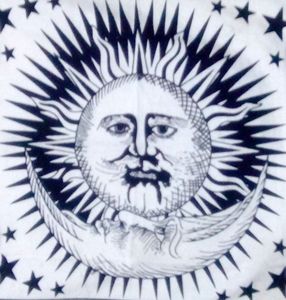 Hermosa decoración para el hogar, póster de algodón para colgar en la pared, tapiz, sol, Luna, cara, estrella, puerta, decoración, consignadores indios, tejido Aubusson - Product Image 2