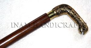 Antique Decorative Handmade Wooden <b>Walking</b> <b>Sticks</b> with Brass <b>Handle</b> / Wooden <b>Walking</b> Canes with Brass <b>Handle</b> - Product Image 3