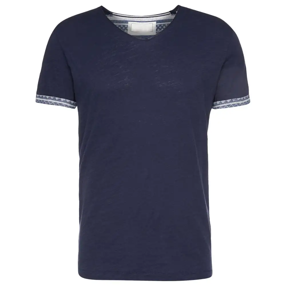 T Shirt Men V Neck Wholesale Summer Men's New Fashion Short Sleeve T Shirt Men Casual V Neck T