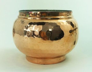 Récipient à épices en cuivre blanc martelé à la main turc avec cuillère et couvercle - Product Image 5