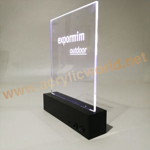 Usine RGB led LOGO signes base acrylique avec télécommande fournie par port USB - Product Image 5