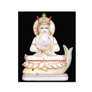 หินอ่อนสีขาว Jhule Lal Murti พิเศษ - Product Image 1