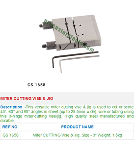 GS 1658 Mitre Cutting Vise & Jig Herramientas de joyería esenciales para joyeros - Product Image 2