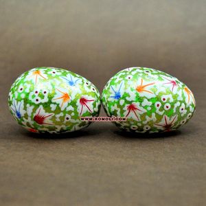 <b>Large</b> Hand Painted Easter Eggs with Glitter Patterns Decorative Spring <b>Ornaments</b> for Table, Basket, Centerpiece, Holiday Display - Product Image 3