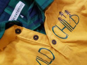 Polo de manga corta para niños de doble color diseñado 2018, algodón de calidad de exportación para armario de primavera para niños, Stock de Bangladesh - Product Image 5
