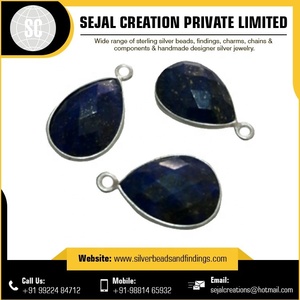 925 Sterling Silver Bezel Gemstone Connector Supplier of <b>Jewelry</b> <b>Findings</b> - Product Image 2