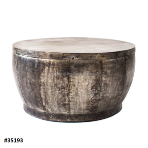 โต๊ะกลางกลางกลางกลางสวนโลหะ,โต๊ะกาแฟรูปทรงกลมสีทองตกแต่งเสร็จแล้ว - Product Image 6