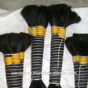 Cheveux humains en vrac non transformés de qualité brune naturelle 100 grammes trame de cheveux crus d'Inde - Product Image 2