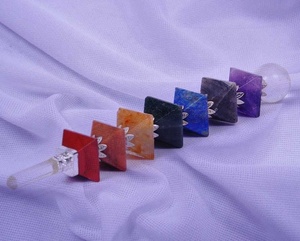 Best Selling Seven Chakra Pyramid <b>Wand</b> Chakra <b>Wand</b> for Sale Gemstone 7 Chakra Pyramid <b>Wand</b> for Healing <b>Crystal</b> - Product Image 2