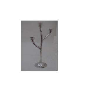 Bougeoir en aluminium moulé style branche d'arbre en finition miroir, décoration d'intérieur, artisanat en métal, bougeoir - Product Image 5