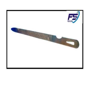 Lima de uñas profesional de Metal para manicura y pedicura, herramienta de manicura y pedicura con estampado de logotipo personalizado de Triple corte, gran oferta - Product Image 6