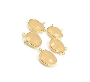 Connecteurs de lunette faits à la main en argent sterling massif 925 avec pierre de lune pêche bijoux fournisseur en gros OEM ODM au prix de gros - Product Image 3