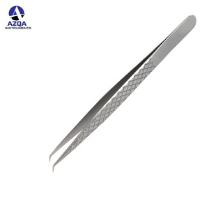 Pinzas de Acero Inoxidable para Extensión de Pestañas con Punta Semi Curva, Herramienta Profesional para Pestañas para Salón y Uso Doméstico - Product Image 3