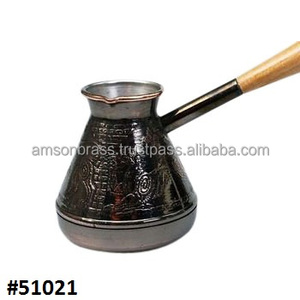 Cafetera con diseño de grabado de cobre y Metal, acabado de placa de níquel - Product Image 1